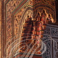 MEKNÈS - PALAIS ROYAL - décor en bois peint (zouak) : mouqarnas