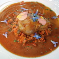 CAILLES en crépine, sauce Madère et brunoise de carottes (Auberge de Benges à Collonges-la-Rouge - 19)