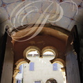 SAINT-ANTOINE-de-PONT-d'ARRATZ - église Saint-Antoine le Grand : portail trilobé de style hispano-mauresque vu de l'intérieur