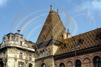 BUDAPEST - Quartier de PEST - Marché couvert ( façade et toiture en tuiles vernissées)
