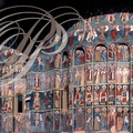 SUCEVITA - mur de l'église couvert de fresques