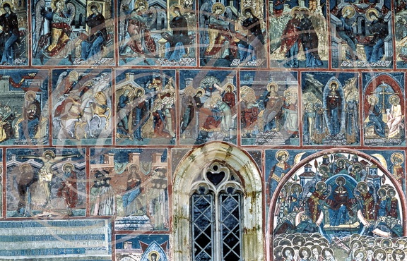 HUMOR monastère de Bucovine (fresque : Vie de la Vierge)