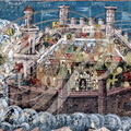 MOLDOVITA - fresque représentant la prise de Constantinople