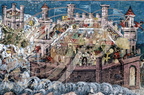 MOLDOVITA - fresque représentant la prise de Constantinople
