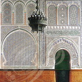 FÈS - Mosquée KARAOUINE (ou Mosquée Karaouyine ou Mosquée Karaouiyine) - KARAOUINE Mosque - Mezquita de KARAOUINE -  porte du  minaret - gebs sculpté