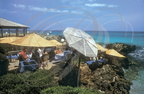 KELIBIA : restaurant dans les rochers bordant la mer
