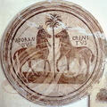 SOUSSE (Tunisie) - musée des mosaïques : Chevaux dans la maison de Sorothus (fin du IIe siècle ap. J.-C.)