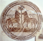 SOUSSE (Tunisie) - musée des mosaïques : Chevaux dans la maison de Sorothus (fin du IIe siècle ap. J.-C.)