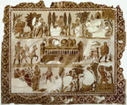 TUNIS - Musée du Bardo : mosaïque de Carthage (maison du Seigneur Julius)