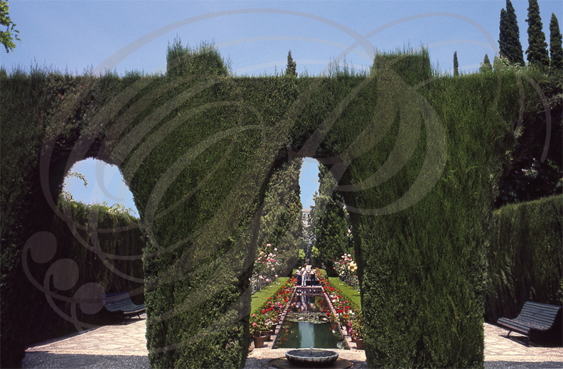 GRENADE - Alhambra -  les jardins