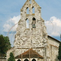 GOUDOURVILLE - l'église Saint-Julien - clocher mur en pierres à cinq baies