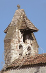 LALANDE  (France - 82) -  clocher-mur à trois baies