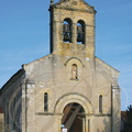 LE PIN - l'église - clocher-mur en pierres à deux baies