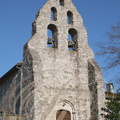 MONTAIN  (France - 82) -  clocher-mur en pierres à cinq baies