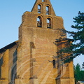 NOHIC  (France - 82) -  Église du XIIIe siècle (monument classé) - clocher-mur en briques à cinq baies