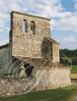 SAINTE-LIVRADE  (France - 82) -  l'église et son clocher-mur en pierres à deux baies