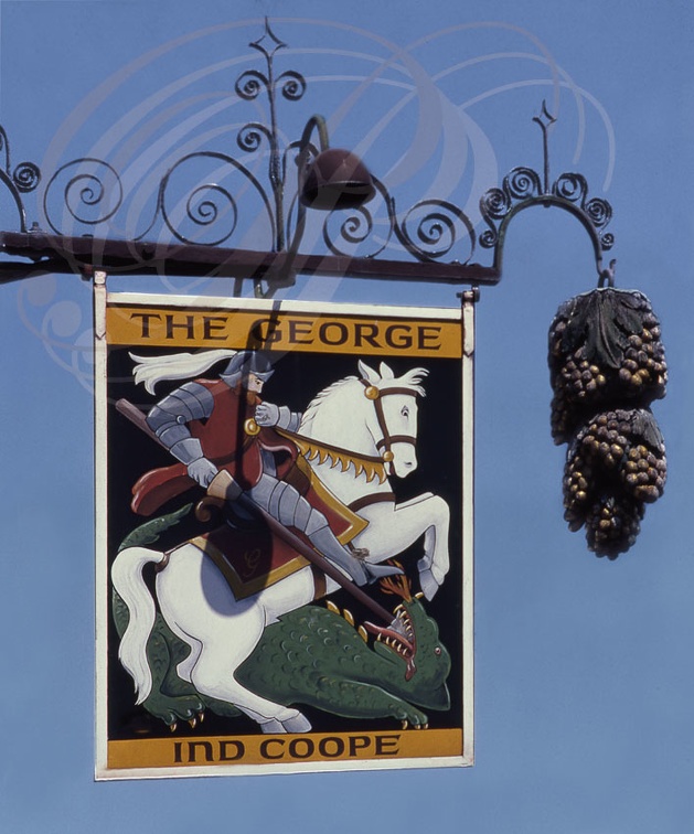 EXTON (Hampshire) - Enseigne : "THE GEORGE" (Saint Georges et le dragon)