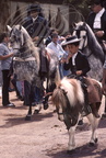 JEREZ de la FRONTERA - la feria : jeune cavalier sur un poney shetland