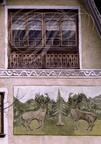 Vallée de la MOLDOVA (Bucovine) - détails de décors peints sur une maison