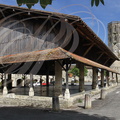 MONFORT (France 32) - église Saint-Clément et la halle