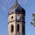 LE MAS D'AZIL - église Saint-Étienne : clocher à bulbe octogonal