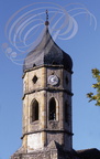 LE MAS D'AZIL - église Saint-Étienne : clocher à bulbe octogonal