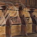 NÉGREPELISSE - église SAINT-PIERRE-aux-LIENS : stalles du XVe siècle classées par les Monuments Historiques