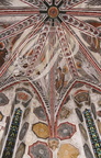 LA ROMIEU - Collégiale Saint-Pierre : plafond peint de la Sacristie