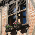 MONTECH (france - 82) - fenêtre à meneau en bois