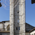 LA ROMIEU - Collégiale Saint-Pierre (XIVe siècle) -  le cloître et le clocher (style gothique méridional) 