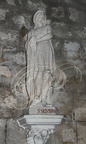 LARRESSINGLE - chapelle romane : statue de saint Sigismond, roie des Burgondes à qui la chapelle est dédiée
