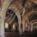 BARBOTAN-LES-THERMES - église Saint-Pierre (XIIe siècle) : nef à quatre travées