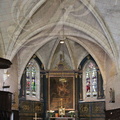 BERNÈDE - église Saint-Leu : le chœur et la voûte en croisées d'ogives