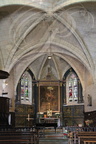 BERNÈDE - église Saint-Leu : le chœur et la voûte en croisées d'ogives