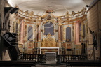 TERMES-D'ARMAGNAC - église Saint-Pierre : retable restauré (seconde moitié du XVIIIe siècle)