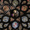AUCH - Cathédrale Sainte-Marie : vitrail (une rosace)
