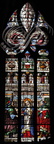AUCH - Cathédrale Sainte-Marie : vitraux d'Arnaut de Moles (XVIe siècle) restaurés par le maître verrier Jean-Pierre Gey  (Chapelle du Saint Sacrement : panneau de gauche) 