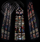 AUCH - Cathédrale Sainte-Marie : vitraux d'Arnaut de Moles (XVIe siècle) restaurés par le maître verrier Jean-Pierre Gey  (Chapelle Sainte-Anne) 