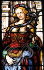 AUCH - Cathédrale Sainte-Marie : vitraux d'Arnaut de Moles (XVIe siècle) restaurés par le maître verrier Jean-Pierre Gey  (Chapelle du Saint Cœur de Marie : la Sibylle d'Érythrée)