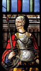 AUCH - Cathédrale Sainte-Marie : vitraux d'Arnaut de Moles (XVIe siècle) restaurés par le maître verrier Jean-Pierre Gey  (Chapelle Sainte-Anne : la Sibylle Libyque)