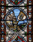 Commune de CASTELSARRASIN (France - 82) : Notre-Dame d'ALEM  : vitrail commémorant le vœu de Louis de Sancerre voeu de Louis de Sancerre 
