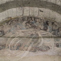 SAINT-MONT - église Saint-Jean-Baptiste : fresque de la Cène (XIIe siècle)