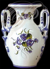 MARTRES-TOLOSANE - Faïencerie d'Art Pascale CABARÉ : vase, décor aux violettes