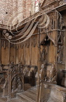 SIMORRE - église abbatiale Notre-Dame : les stalles exécutées sous l’abbé Roger de Labarthe (1492-1519), classées Monuments Historiques depuis 1962