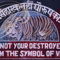 INDE - Uttarakhand - Parc national de Corbett - panneau a lentree du parc