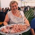EAUZE - FESTIVAL GALOP ROMAIN 2014 - banquet gaulois : les jambons à la broche 