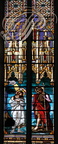 MONTAUBAN - Faubourg VILLENOUVELLE - église Saint-Jean - vitrail de la vie de saint-Jean : le baptème de Jésus