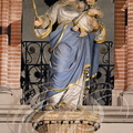 MONTAUBAN - Faubourg VILLEBOURBON - église Saint-Orens : Vierge en bois polychrome (Notre-dame des Mariniers)