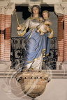 MONTAUBAN - Faubourg VILLEBOURBON - église Saint-Orens : Vierge en bois polychrome (Notre-dame des Mariniers)