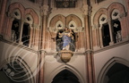 MONTAUBAN - Faubourg VILLEBOURBON - église Saint-Orens : le chœur : Vierge en bois polychrome (Notre dame des Mariniers) 